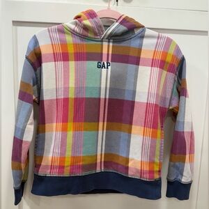 GAP Kids Colorful Plaid Hoodie